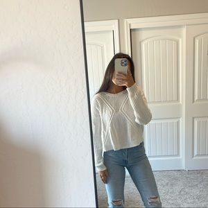 Silence and noise white sweater